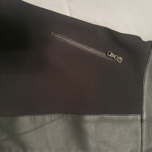 Kathy Heyndels Black Faux Leather Moto A-Line Dress Size 3 (US Medium) - Picture 6 of 10